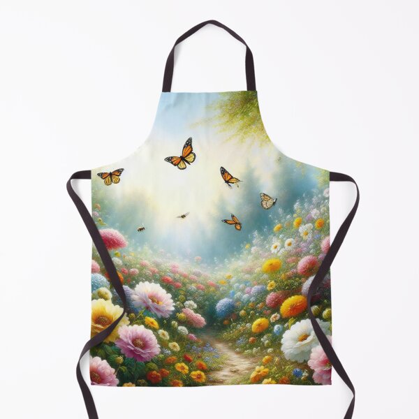 Item preview, Enchanted Blossom Trail with Butterflies in Morning Light designed and sold by ArtComixHaven.