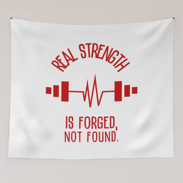 Item preview, Real strength is forged, not found. - barbell of life red designed and sold by Weknes.