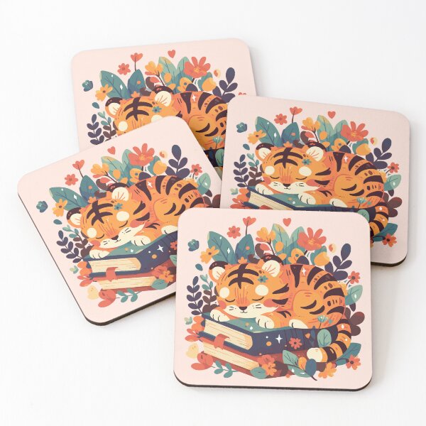 Item preview, Cute Bookish Tiger designed and sold by RetroPrints.