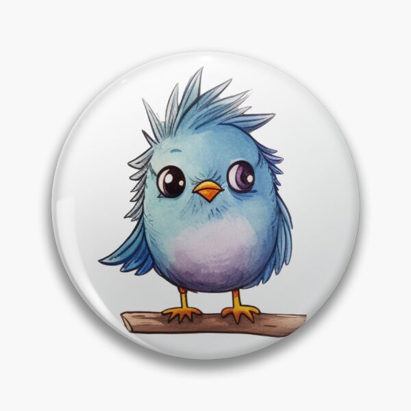 Item preview, Whimsical blue bird designed and sold by CircusValley.