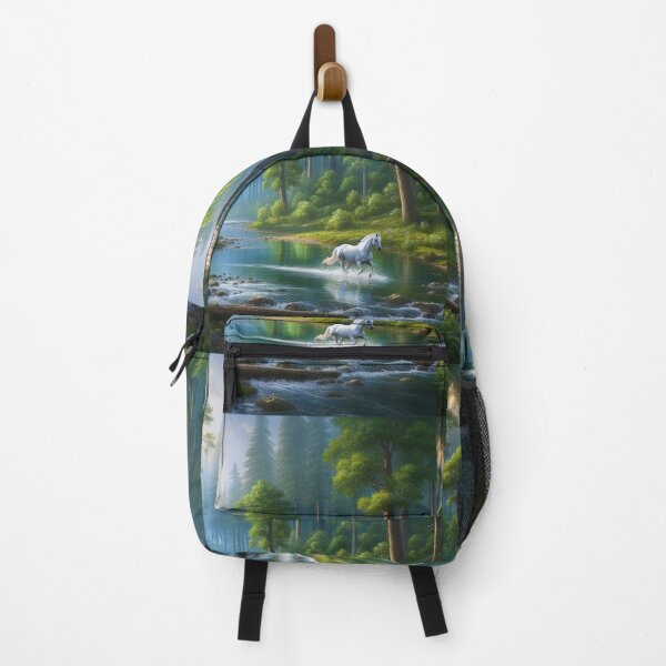 Item preview, Enchanted Forest River Crossing by Ethereal White Horse designed and sold by ArtComixHaven.