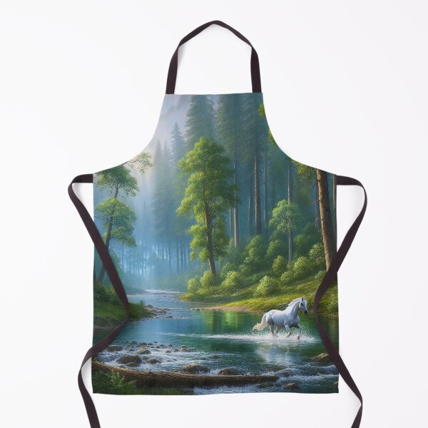 Item preview, Enchanted Forest River Crossing by Ethereal White Horse designed and sold by ArtComixHaven.