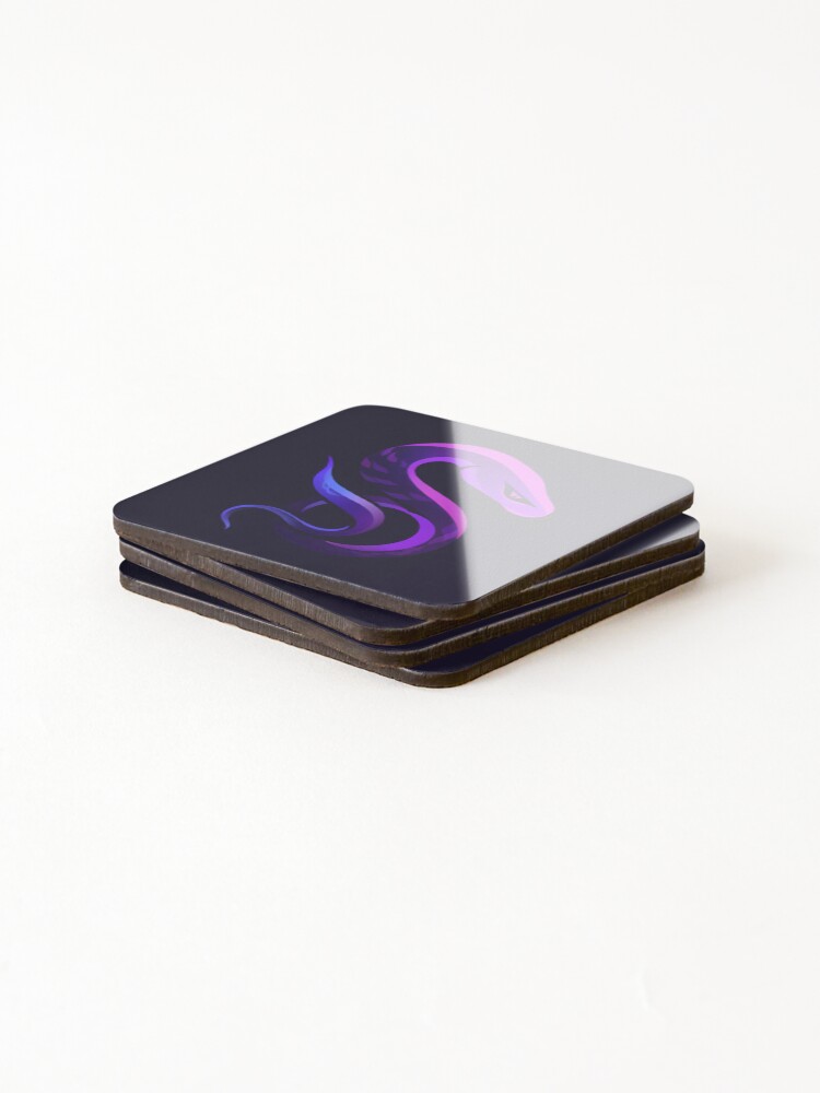 Thumbnail 4 of 5, Coasters (Set of 4), “Python Crypto” designed and sold by Art-Vortex-fr.