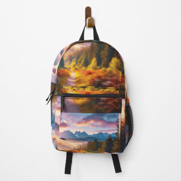 Item preview, Sunset Blaze on Forest Trail, Mountain Vista Beckons designed and sold by ArtComixHaven.