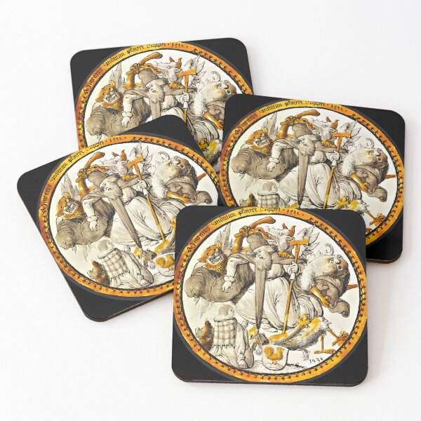 Item preview, Medieval stained glass roundel with 'the Temptation of Saint Anthony' designed and sold by typhon.
