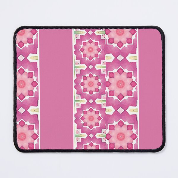 Artikelvorschau, Flower Mosaic Stripes Pink and green entworfen und verkauft von CircusValley.