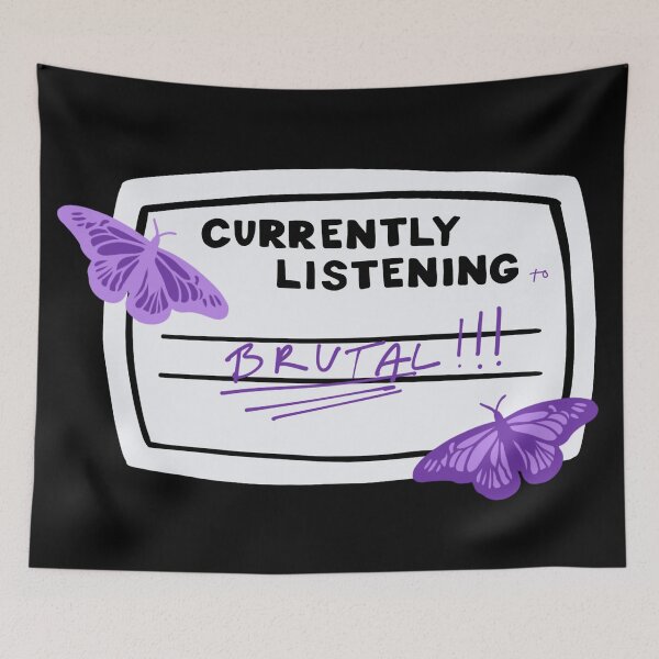 Item preview, Currently Listening to Brutal Composition Notebook Sticker designed and sold by notastranger.