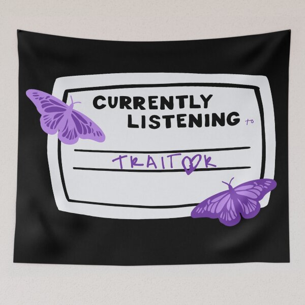 Item preview, Currently Listening to Traitor Composition Notebook Sticker designed and sold by notastranger.