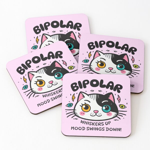 Item preview, Bipolar Cat Kawaii Funny Design  designed and sold by AryaSubramanian.