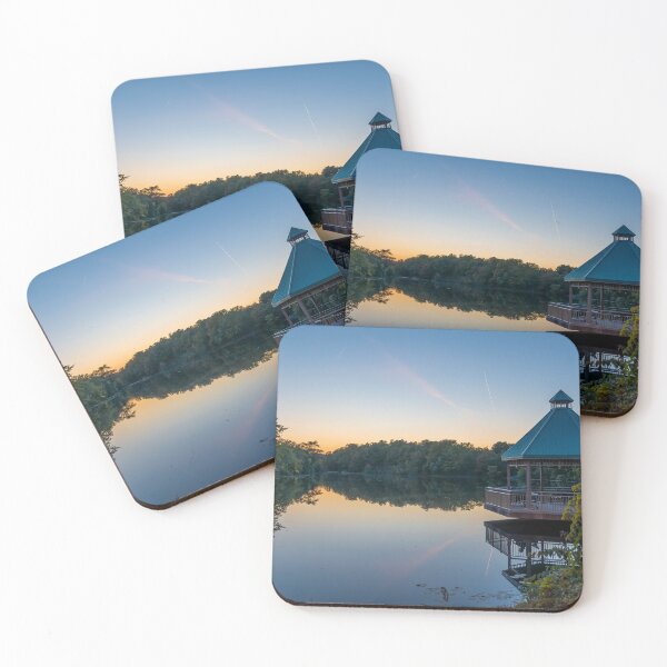 Item preview, Gazebo at Mill Pond in Milton at Sunset designed and sold by jrtwynam.