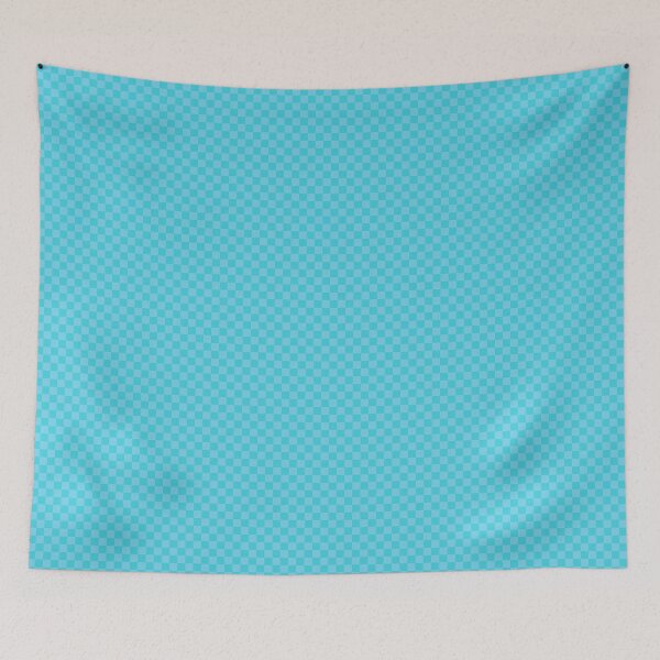 Item preview, Teal & Blue Checkers Tiled Checkerboard Repeat Square Pattern designed and sold by Alchemy-A-La-G.