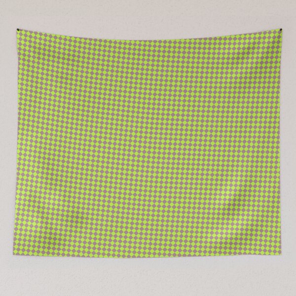 Item preview, Lime Green Checkers Tiled Checkerboard Repeat Square Pattern designed and sold by Alchemy-A-La-G.