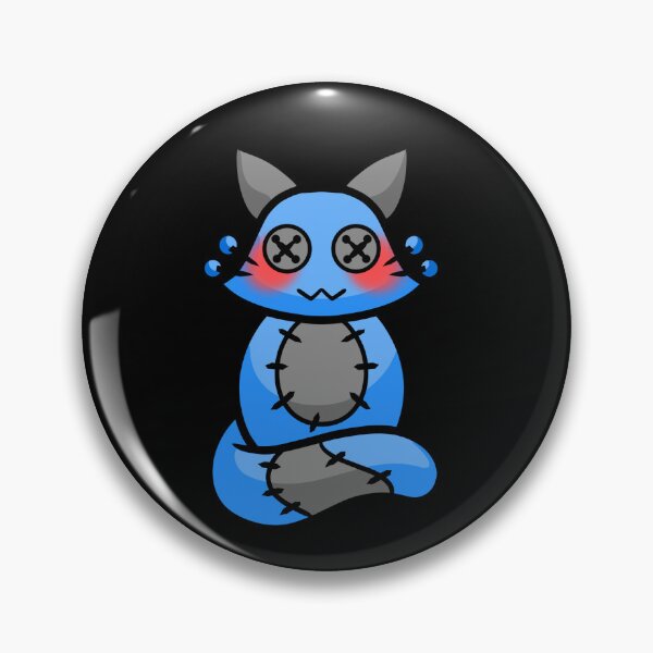 Item preview, VooDoo Doll Cat design with stiches and button eyes designed and sold by Hikari Aki Arts.