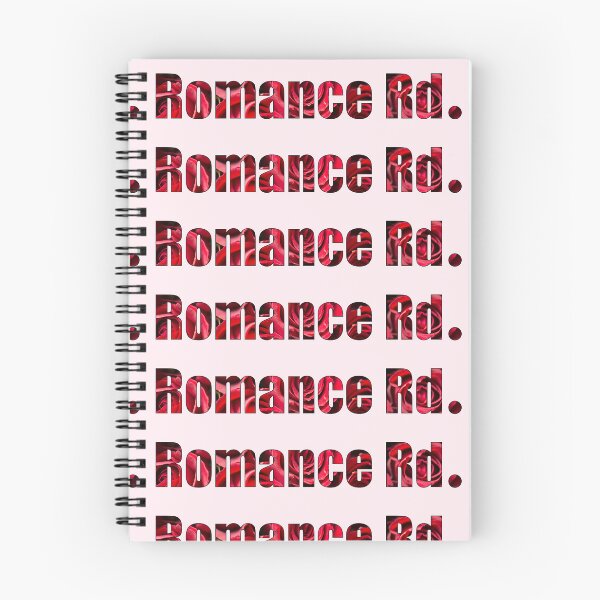 Item preview, Romance Road Street Name gift with outline red rose background designed and sold by TheMugDirectory.
