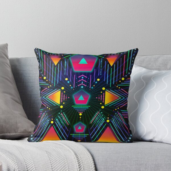 Item preview, Neon symmetry, Retro Sci fi colourful shape poster designed and sold by ByteMode.
