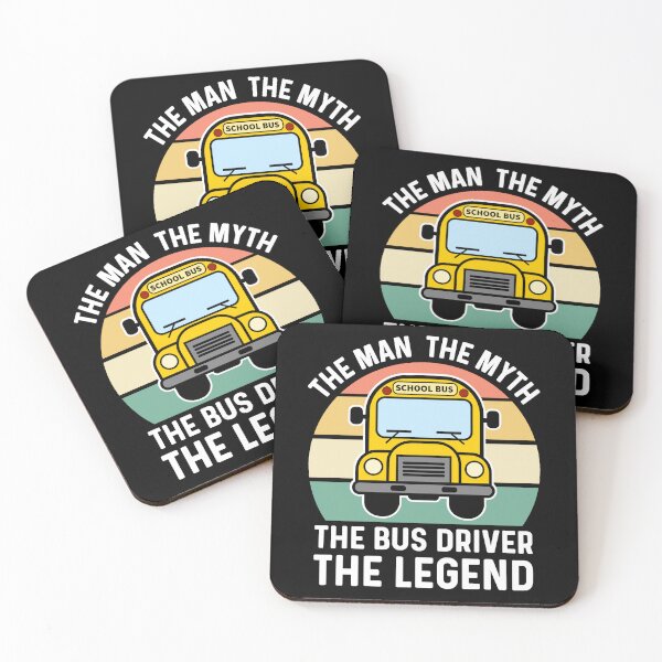 Item preview, The Man The Myth The Bus Driver The Legend, Transportation Icon Retro Tribute designed and sold by Sunserize Designs.