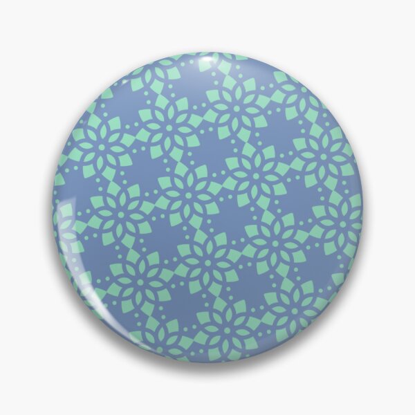 Item preview, Mint-Green & Blue Mandala Flower Sacred Geometry Party Pattern designed and sold by Alchemy-A-La-G.