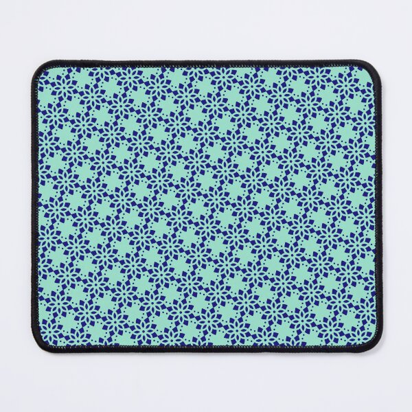 Item preview, Navy-Blue & Mint-Green Mandala Flower Sacred Geometry Party Pattern designed and sold by Alchemy-A-La-G.