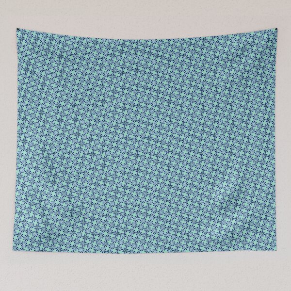 Item preview, Navy-Blue & Mint-Green Mandala Flower Sacred Geometry Party Pattern designed and sold by Alchemy-A-La-G.