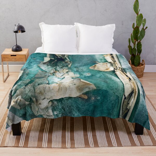 Item preview, Sea Foam Green And Aqua Abstract Tree Bark designed and sold by DEC02.