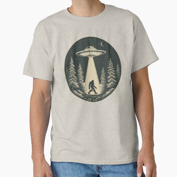 Item preview, Vintage Bigfoot UFO Abduction designed and sold by WolfeTEES.