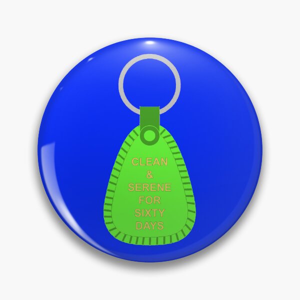 Item preview, Green 60 Days Clean and Serene NA Keytag designed and sold by 10slash1.