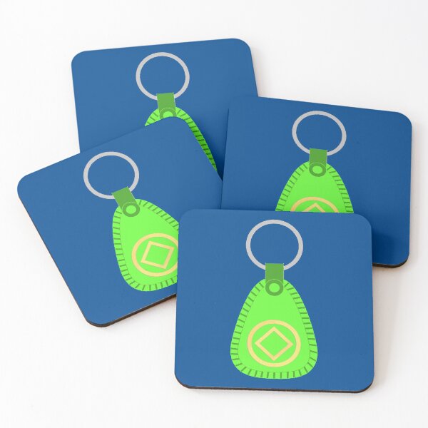 Item preview, Green Key Tag with NA Diamond - 60 Days Clean and Serene designed and sold by 10slash1.