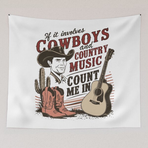 Item preview, If It Involves Cowboys & Country Music Count Me In designed and sold by Caracas-Vintage.