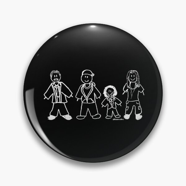 Item preview, Hoffman, John, Billy, Amanda White Outline designed and sold by RoserinArt.