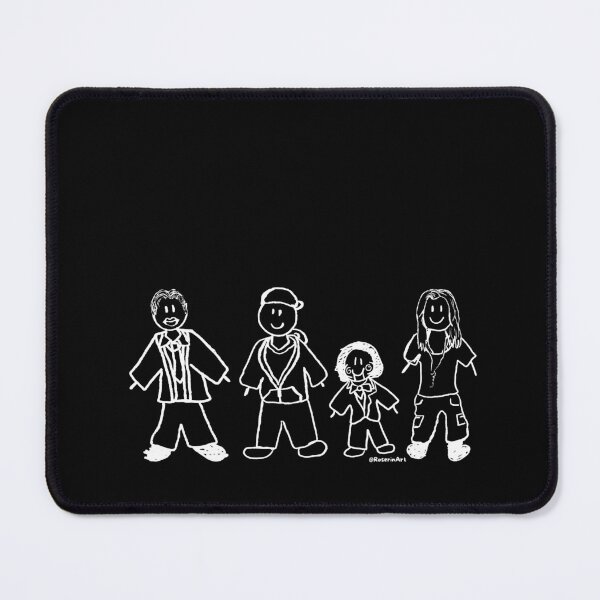 Item preview, Hoffman, John, Billy, Amanda White Outline designed and sold by RoserinArt.
