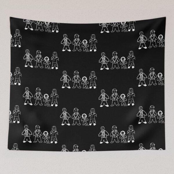 Item preview, Hoffman, John, Billy, Amanda White Outline designed and sold by RoserinArt.