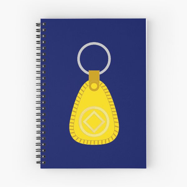 Item preview, Yellow Key Tag with NA Diamond - 9 Months Clean and Serene designed and sold by 10slash1.