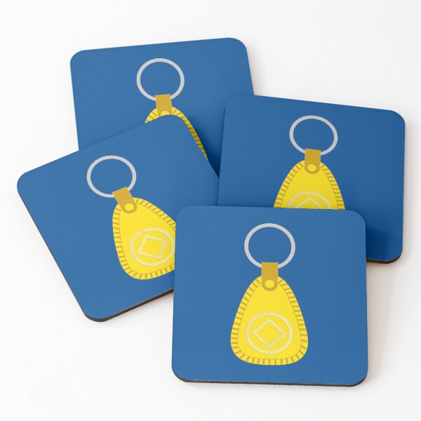 Item preview, Yellow Key Tag with NA Diamond - 9 Months Clean and Serene designed and sold by 10slash1.