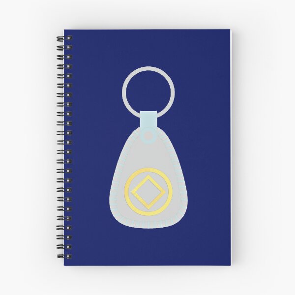 Item preview, Moon Glow Key Tag with NA Diamond - One Year Clean and Serene designed and sold by 10slash1.