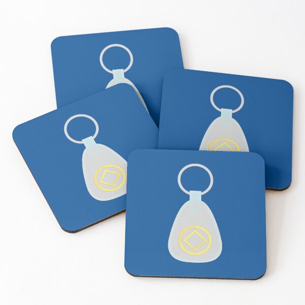 Item preview, Moon Glow Key Tag with NA Diamond - One Year Clean and Serene designed and sold by 10slash1.