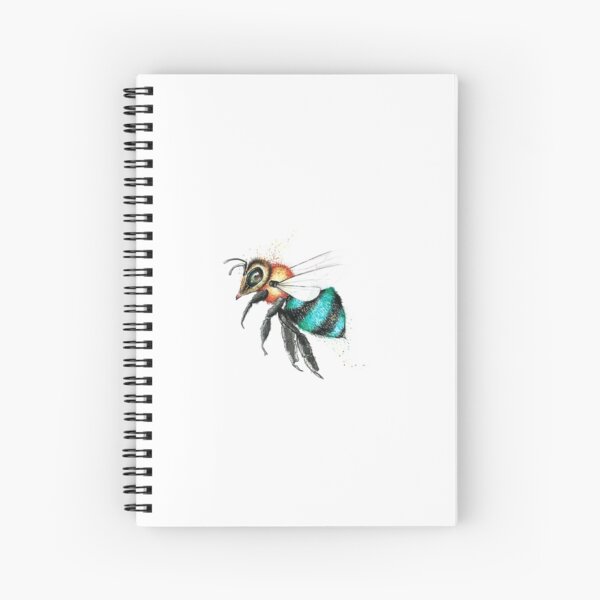 Little Blue Bee Spiral Notebook