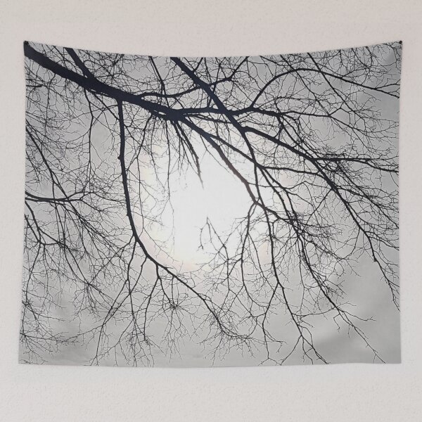 Item preview, Bare Tree Branches Capturing the Autumn Moon designed and sold by WhiteSoftPetals.
