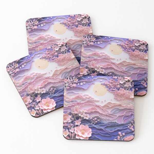 Item preview, Layered Golden Floral Sunset Pattern designed and sold by bubblegoth.