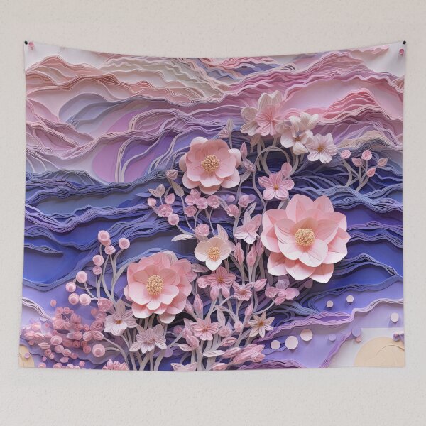 Item preview, Layered Golden Floral Sunset Pattern designed and sold by bubblegoth.