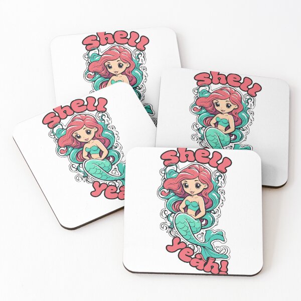 Item preview, Shell Yeah! - funny mermaid cartoon - summer vibes  designed and sold by Fantasy Cache.