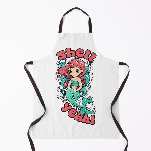 Item preview, Shell Yeah! - funny mermaid cartoon - summer vibes designed and sold by Fantasy Cache.