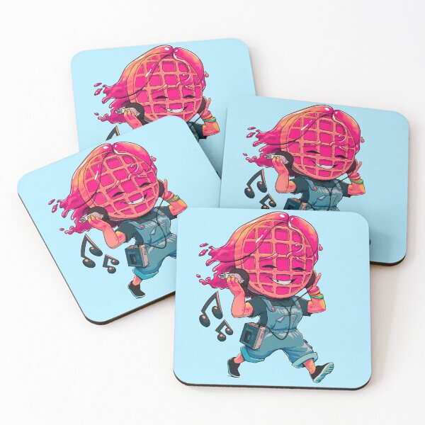 Item preview, Strange Waffle girl with a walkman designed and sold by BreakfastKnight.