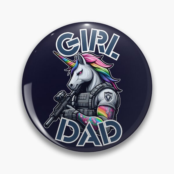 Item preview, Girl Dad - Tactical Unicorn designed and sold by WolfeTEES.