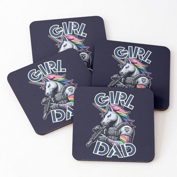 Item preview, Girl Dad - Tactical Unicorn designed and sold by WolfeTEES.