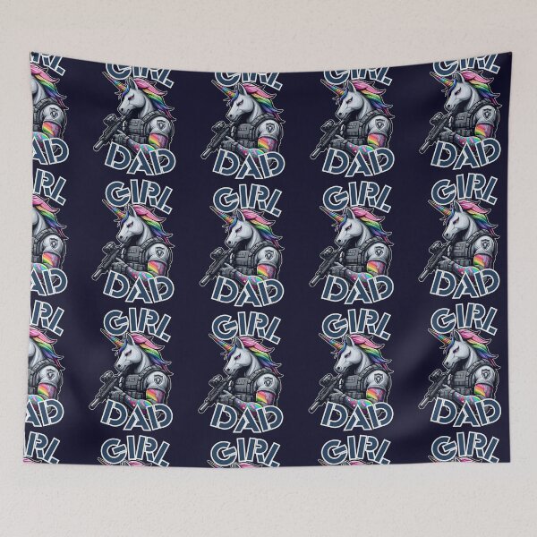 Item preview, Girl Dad - Tactical Unicorn designed and sold by WolfeTEES.