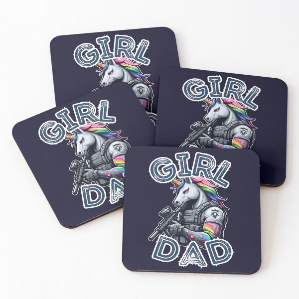 Item preview, Girl Dad - Tactical Unicorn designed and sold by WolfeTEES.