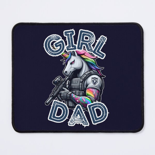Item preview, Girl Dad - Tactical Unicorn designed and sold by WolfeTEES.
