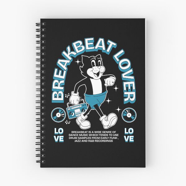 Item preview, BREAKBEAT  - Lover Cat Retro Mascot (white/blue) designed and sold by Discothreadz.