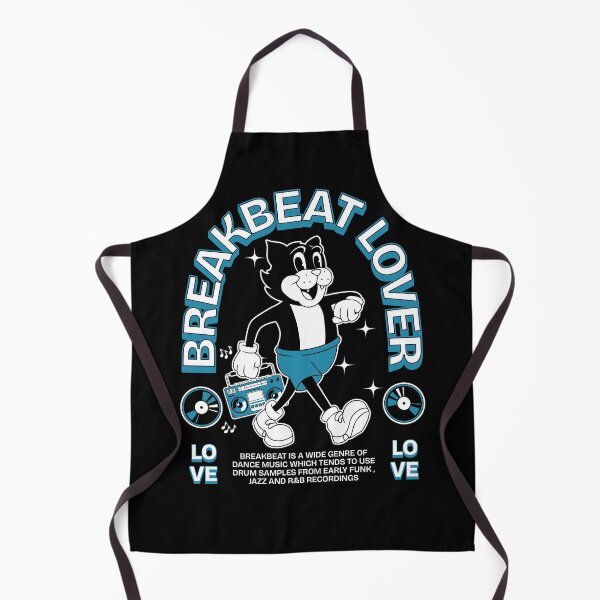 Item preview, BREAKBEAT  - Lover Cat Retro Mascot (white/blue) designed and sold by Discothreadz.