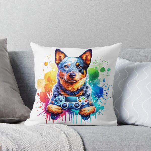 Item preview, Watercolor Australian Cattle Dog Gamer designed and sold by TheAnimalZ00.